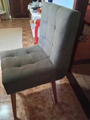 4 cadeiras estofadas em Suede 
