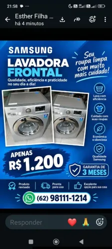 lava e seca Samsung