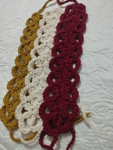 Tiara para cabela em croche