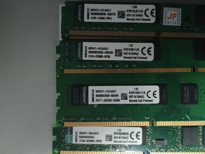 8 Memórias Kingston 8GB