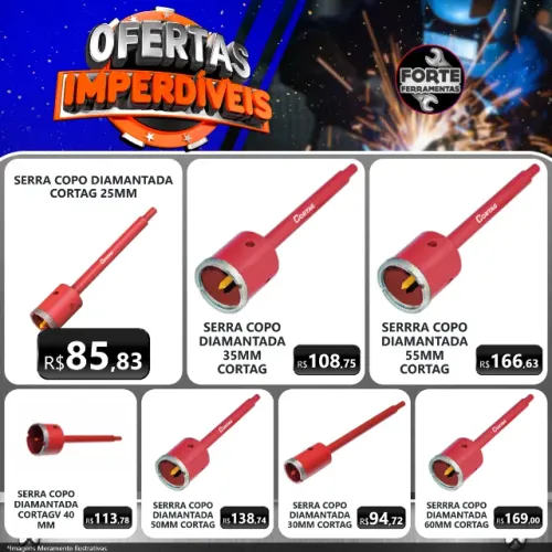 SERRA COPO DIAMANTADA CORTAG - DIVERSOS TAMANHOS