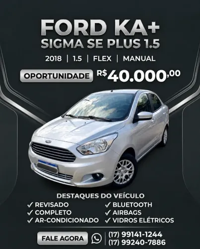 Ford KA+ Sedan 1.5 16V Flex 4P 2018