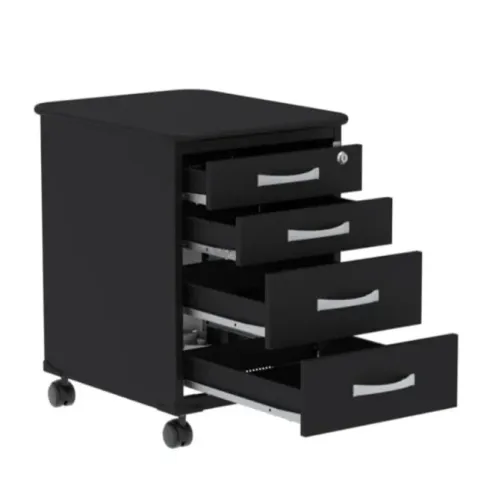 Gaveteiro Pandin 4 gavetas alumínio e mdf