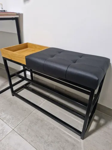 Banco sapateira com estofado