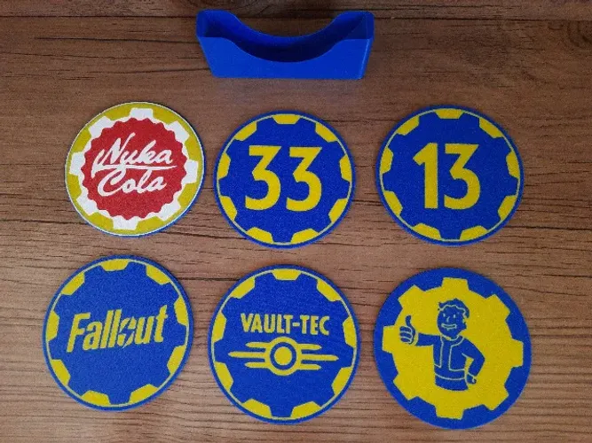 Kit Porta Copos Fallout 6 unidades + suporte
