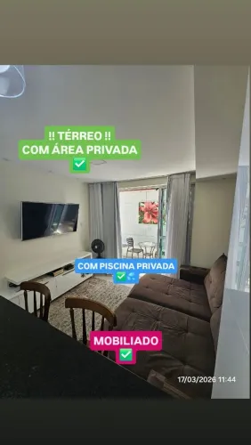 (OPORTUNIDADE) APT Térreo Piscina Privada Moderno Com Piscina | Mobiliado Porteira Fechada