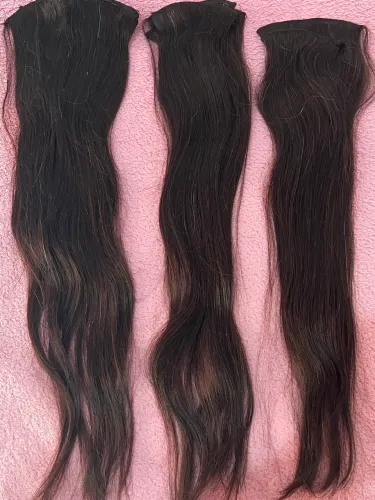 Cabelo humano brasileiro castanho 200gm