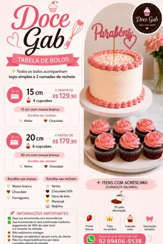 bolos e doces