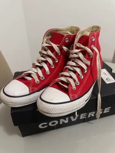All Star Converse Cano Alto Vermelho Original 