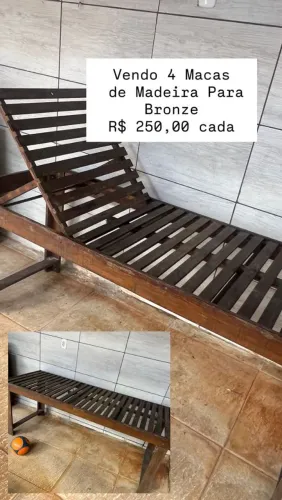 Vendo 4 Macas de Madeira para Bronze 