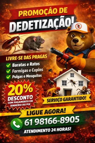 Serviços de dedetização e desratização limpeza de caixa d água 