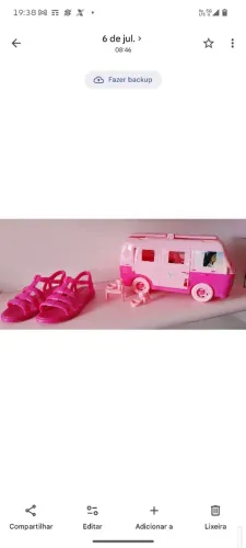 Sandália Grendene 34 Barbie + Motorhome brinquedo