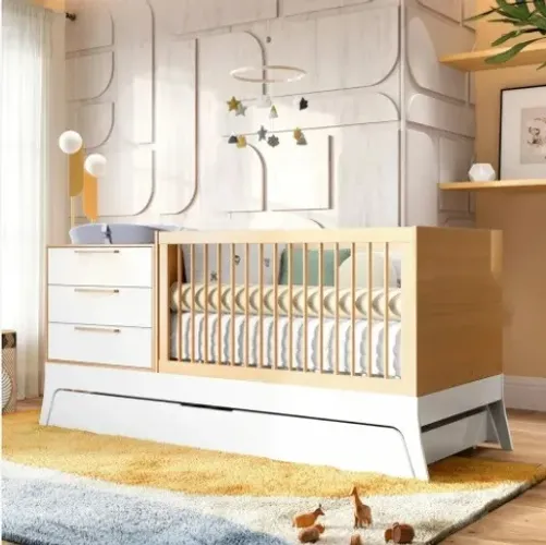 Berço Multifuncional 5 em 1 Grow Up - Quater Branco