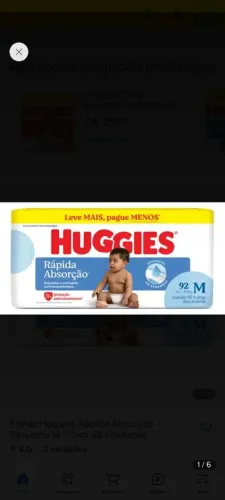 FRALDA HUGGIES RAPIDA ABSORÇÃO M