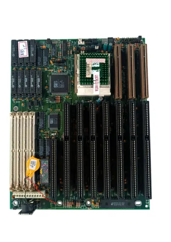 MOTHER BOARD PLACA MÃE 486 DX 40 COM PROCESSADOR IMPECÁVEL MB 12