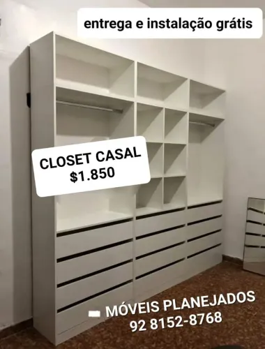 Closet Super Grande Casal 12 gavetas