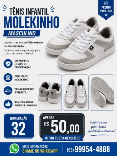 Sapato Molequinho Branco