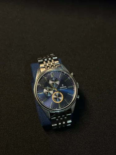 Relógio Festina Chronograph F20363 Original - Azul + Caixa e Certificado
