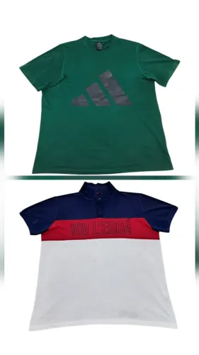 Kit 2 camisetas Adidas e Viv L'eroa Masculina