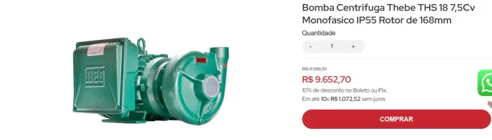 Bomba centrifuga 7,5cv