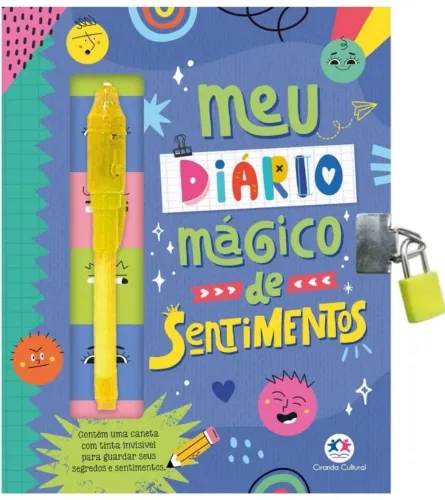 Diário Com Cadeado e Caneta Invisível. NOVO E LACRADO