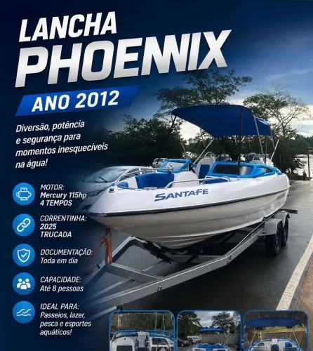 Lancha 115hp 4 tempos 