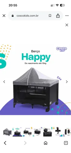 Berço portátil cosco kids