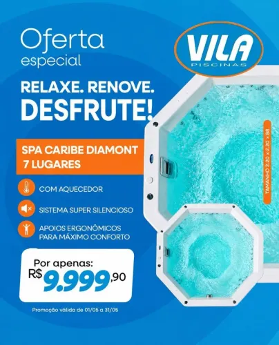 Spa caribe Diamont 7 lugares Promoção avista!