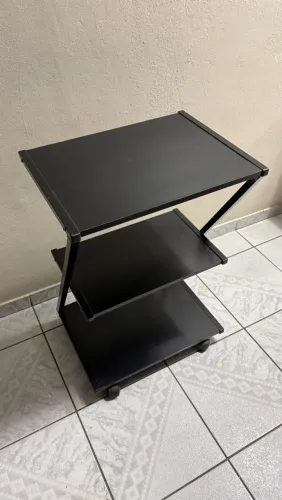CARRINHO AUXILIAR 3 NÍVEIS - PRETO
