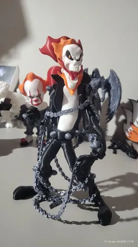 Motoqueiro fantasma incrível colecionável 25cm