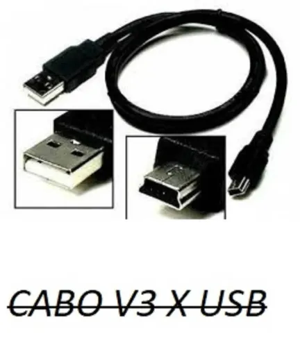 Kit 2x Kit Cabo V3 + USB para MP3, MP4, PS3, Câmeras, Drones, Filmadoras, Pen Drive, GPS, 