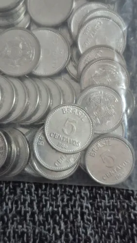 100 moedas - 5 centavos de Cruzados - 1986