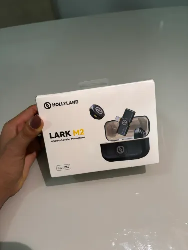 Microfone sem fio Hollyland LARK M2 USB-C duplo preto lacrado