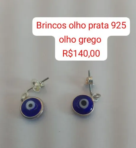 Brincos em prata olho grego