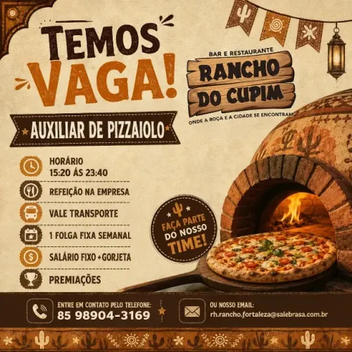 AUXILIAR DE PIZZAIOLO