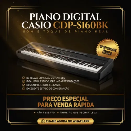 PIANO CASIO STAGE DIGITAL PRETO CDP-S160