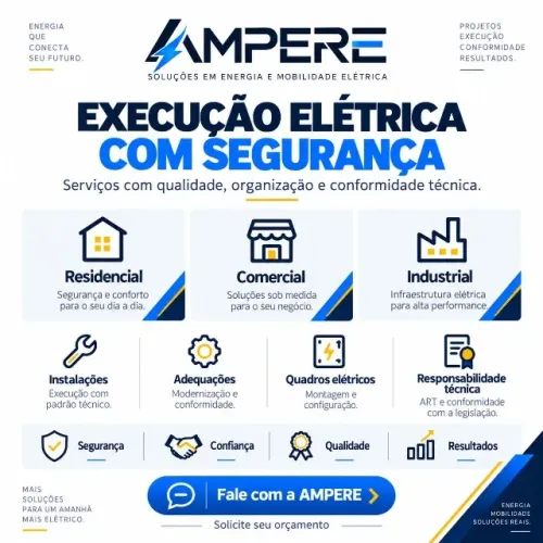 Eletricista | Instalação Elétrica | Wallbox | Quadros | Adequações | Engenharia elétrica