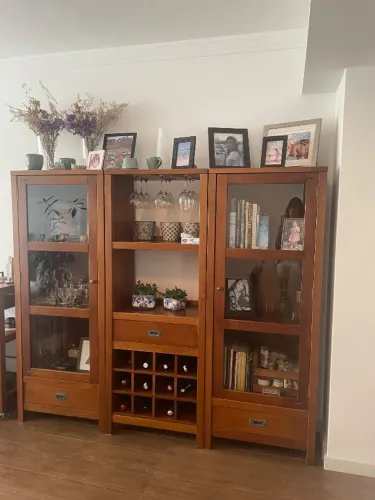 3 estantes 165x63x37cm (2 cristaleiras + 1 bar/adega) Linha Armazém Tok Stok