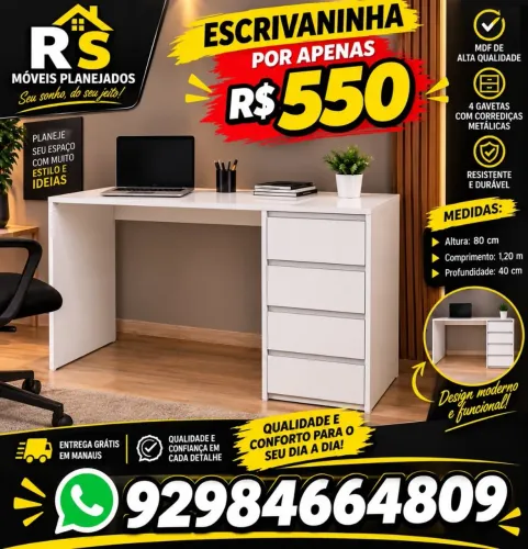 ESCRIVANIA DIRETO DA FÁBRICA + ENTREGA GRÁTIS 