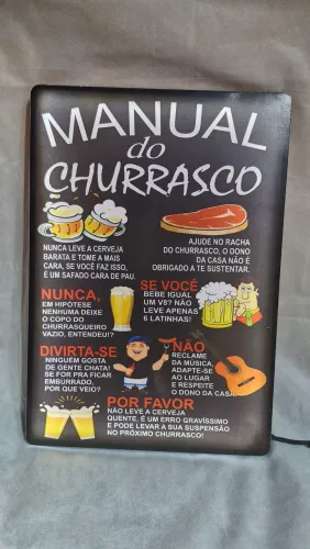 Placa Decorativa - Manual do Churrasco