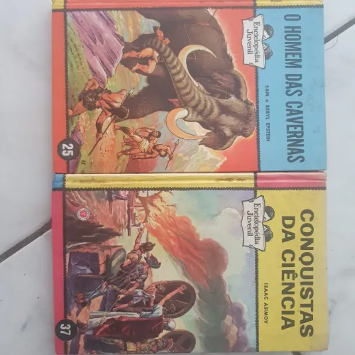 Enciclopedia :  Conquistas da Ciência e O Homem das Cavernas. 1964.