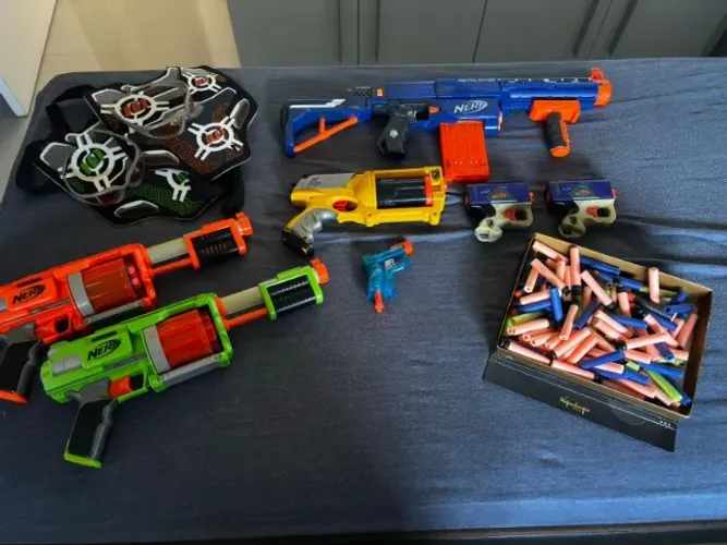 Lote Nerf ORIGINAL HASBRO Completo + 100 Balas 