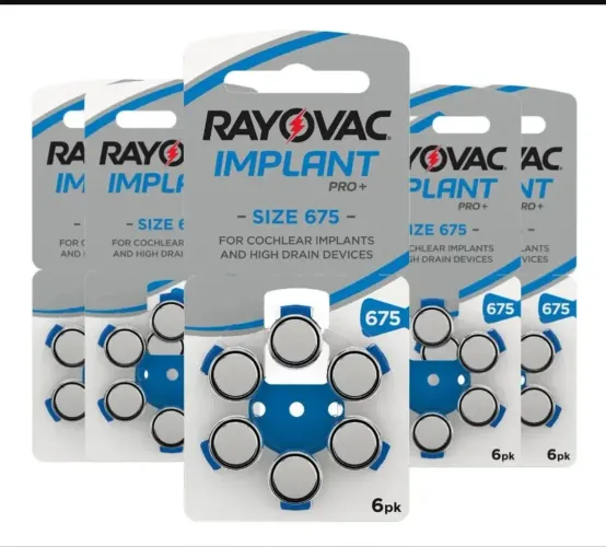 Pilhas Rayovac Implant Pro+ Tamanho 675 (PR44),