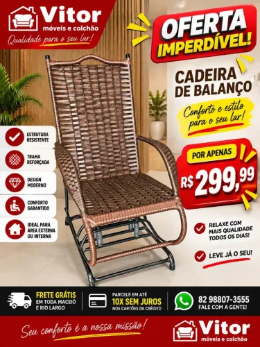 CADEIRA DE BALANÇO 4 MOLAS