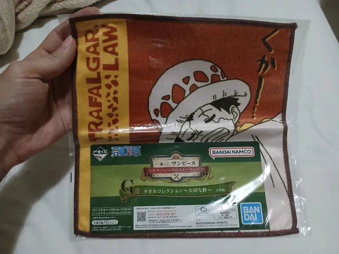 Toalhinha flanela one piece luffy oficial bandai japao