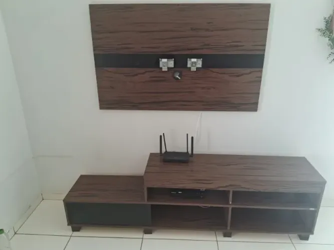 Rack com Painel para TV com 2 Prateleiras - Artely 