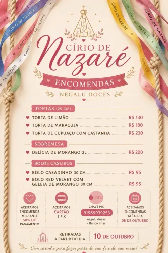 Encomendas Cirio - Negalu Doces