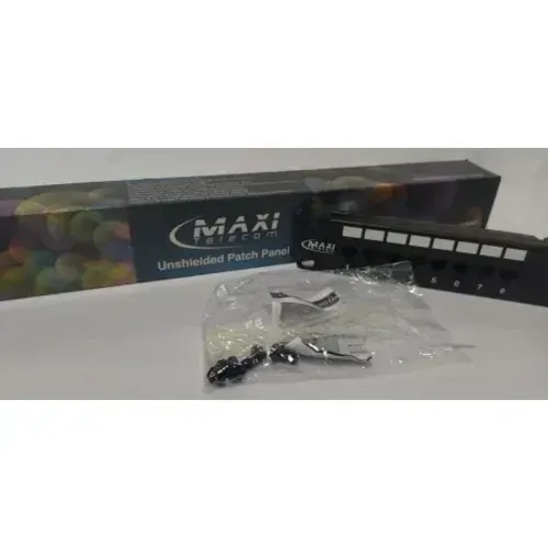 Patch Panel Maxi Telecom CAT5 24 Portas MTP-1024 - Rack 19"
