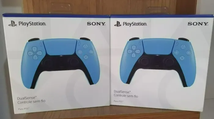 controle ps5 azul novo lacrado nota fiscal e garantia aceito cartao