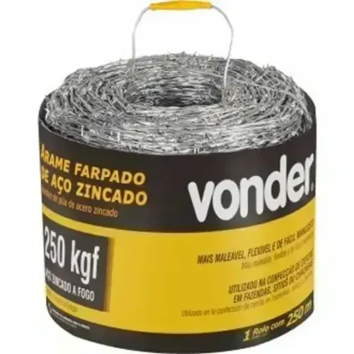 Arame farpado 250 kgf, 250 m, VONDER